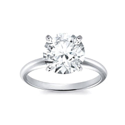 Round Solitaire 2 Carats Natural Earth Mined Diamond Engagement Ring White Gold 14K