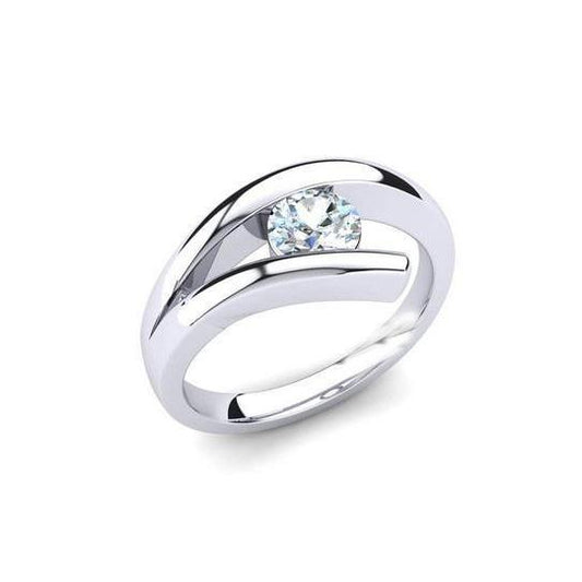 Natural Diamond Ring 1ct - White Gold 14K