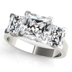 11 Carat Big Square Real Natural Earth Mined Diamond Ring