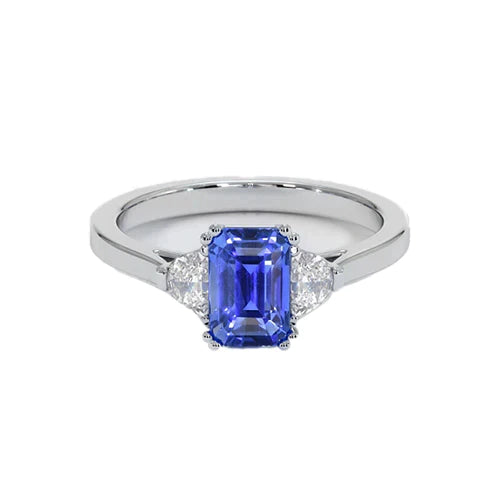 11 Carat Emerald Cut Sapphire Ring