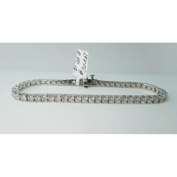 11 Carats Real Diamond Tennis Bracelet White Gold 14K