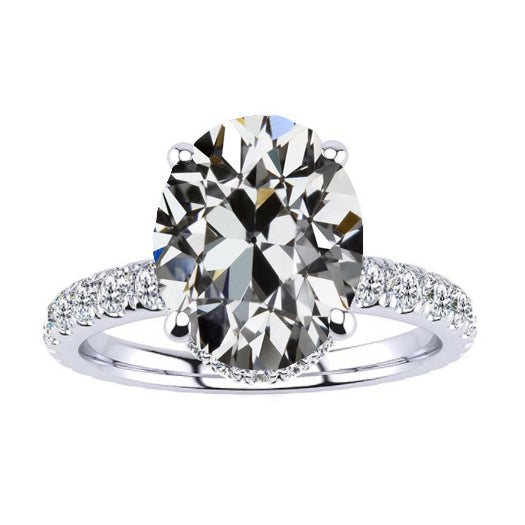 Brilliant Diamond Accent Solitaire Ring 4-ct 14 Karat White Gold – main view