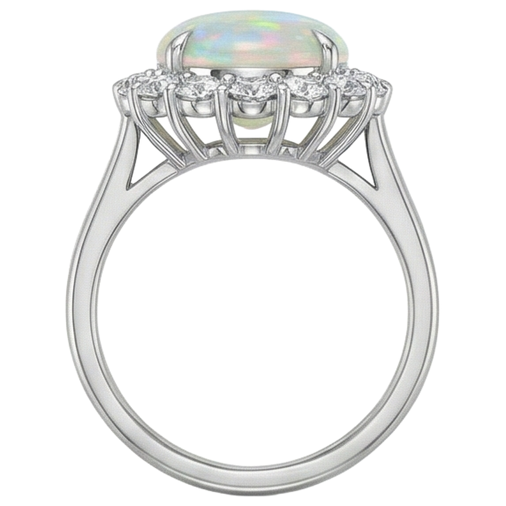 natural round opal 12.50ct ring lifestyle photo