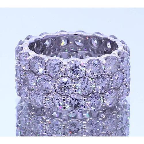 12.75 Carats Genuine Diamond Round Eternity Band Women's Jewelry