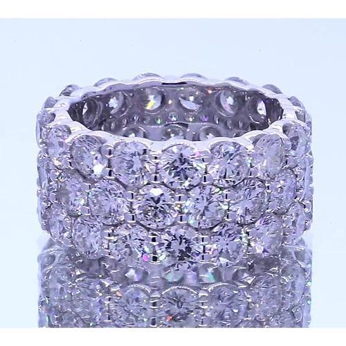 12.75 Carats Lab Grown Diamond Round Eternity Band Women's Jewelry