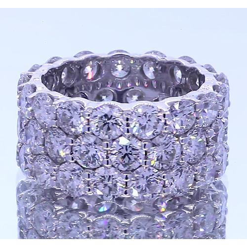 12.75 Carats Lab Grown Diamond Round Eternity Band Women's Jewelry