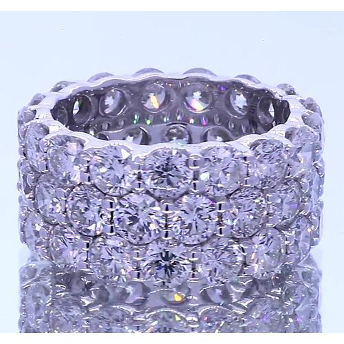 12.75 Carats Lab Grown Diamond Round Eternity Band Women's Jewelry