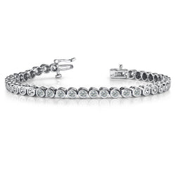 12.80 Ct Round Shape Lab Grown Diamond Tennis Bracelet 14K White Gold
