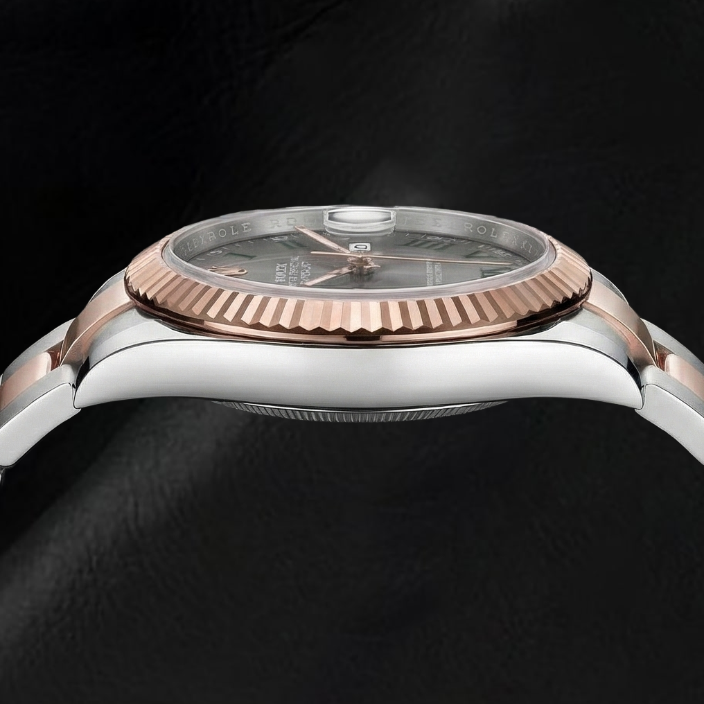 126331 Rolex Men's Watch Two Tone Gold Grey Dial 18K