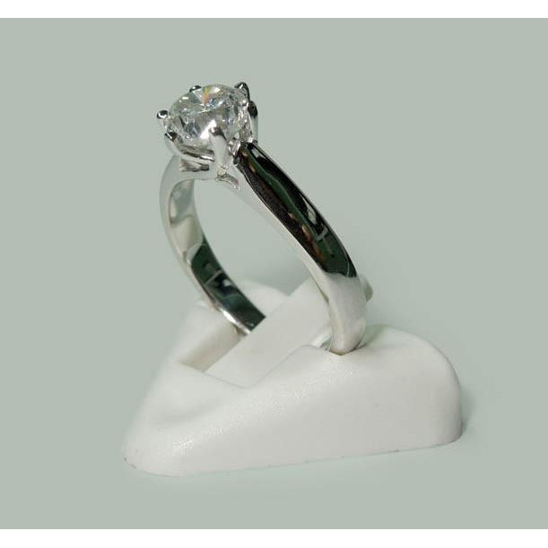 Natural Earth Mined Diamond Solitaire Ring White Gold 1.30 Carats Jewelry New