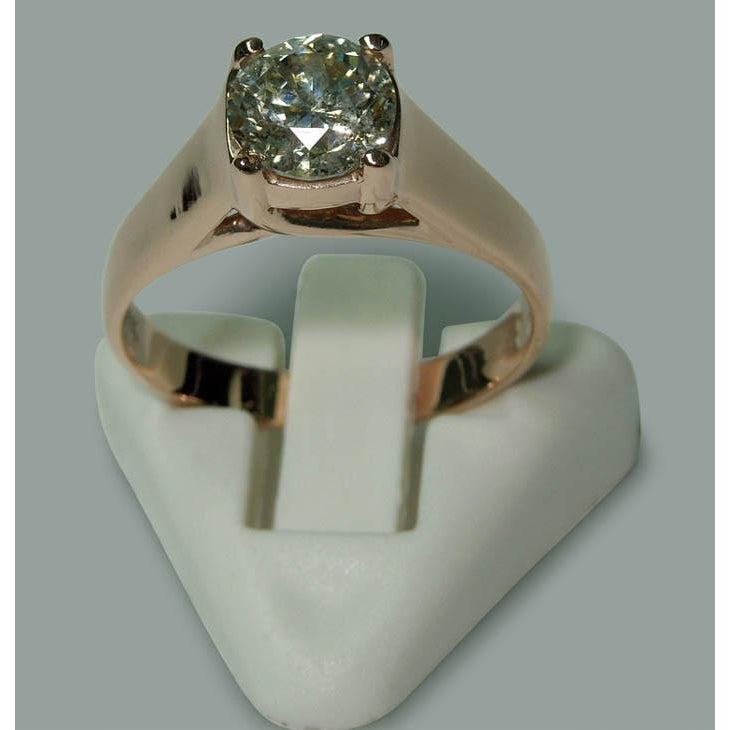 2.01 Carat Round Natural Earth Mined Diamond Solitaire Ring Jewelry New Rose Gold 14K