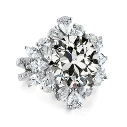 12 Carat Cluster Real Diamond Wedding Ring