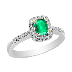 Exquisite GIA-Certified Fine Emerald Colored Stone Ring – 1 ct
