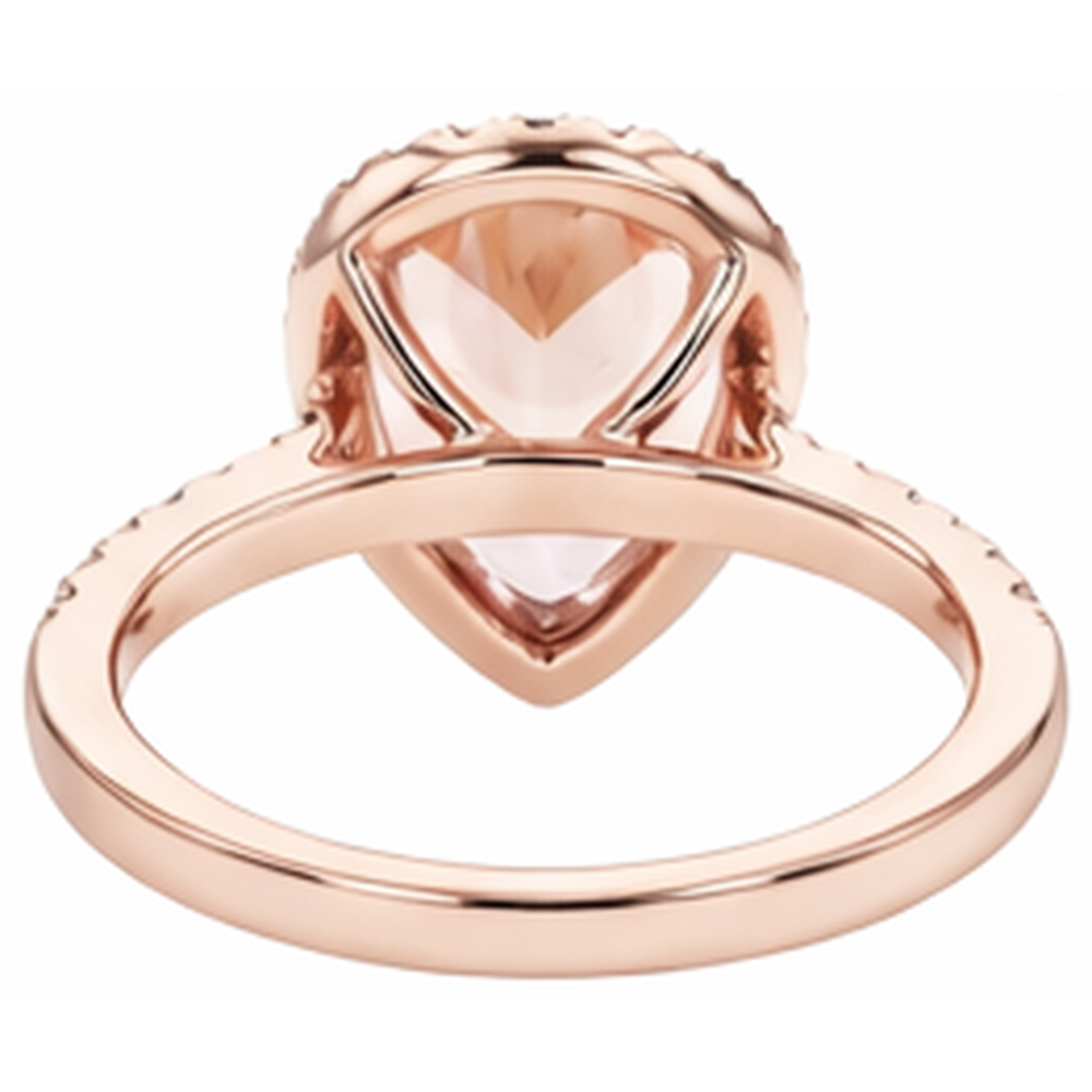 14K Gold Morganite Cocktail Ring
