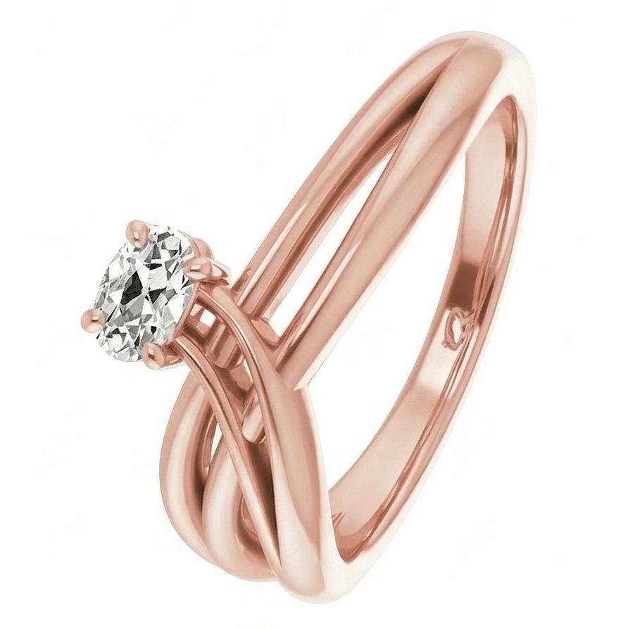 natural oval diamond 2ct ring top view