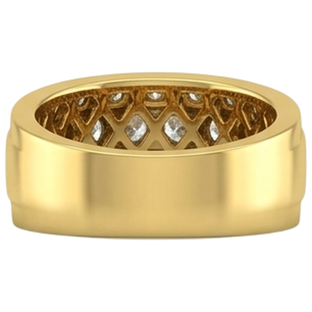 14K Yellow Gold 2 Ct Men's Natural Earth Mined Diamond ( Not Lab Grown )  Ring Jewelry New