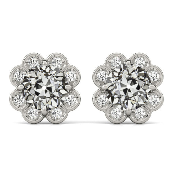 Genuine Diamond Stud Earrings – main view
