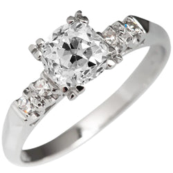 14K Gold Round Old Miner Real Natural Earth Mined Diamond Ring Triple Prong Set 4.25 Carats