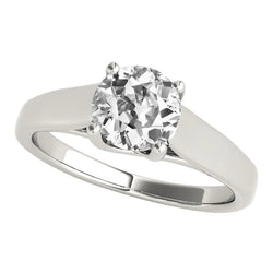 14K Gold Solitaire Engagement Ring Old Miner Real Natural Earth Mined Diamond 2.50 Carats