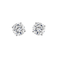 14K White Gold 2.00 Carats Genuine Diamonds Ladies Studs Earrings New