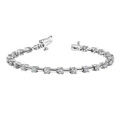 14K White Gold Natural Diamond Tennis Bracelet Gold Jewelry 5 Carats