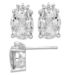 Luxury Brilliant Diamond Drop Earrings – 4 ct 14 Karat White Gold