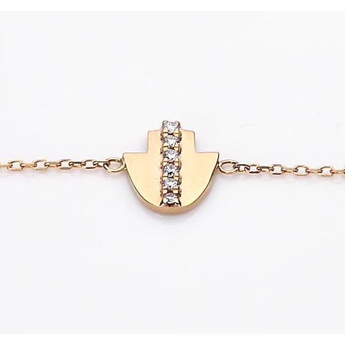 14K Yellow Gold Bracelet 0.30 Carats Real Diamond Jewelry