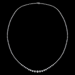 14K White Gold 15 Carat Lab Grown Diamonds Necklace 20 Inch Chain