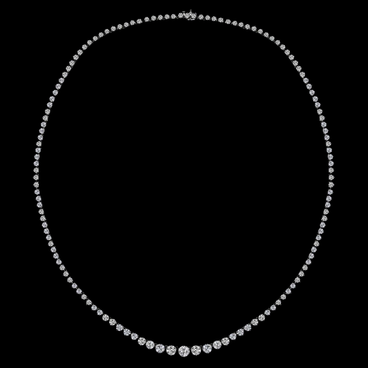 14K White Gold 15 Carat Lab Grown Diamonds Necklace 20 Inch Chain