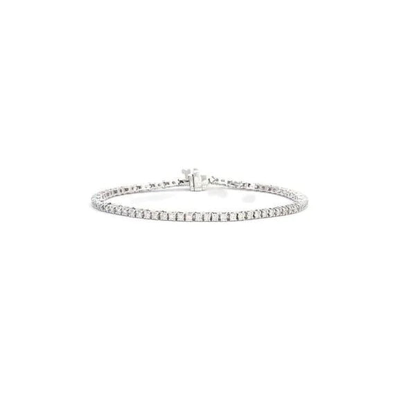 14K White Gold 9 Carats Round Cut Lab Grown Diamond Tennis Bracelet Jewelry
