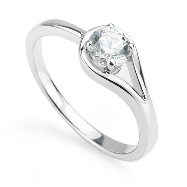 14K White Gold 1.10 Ct Sparkling Round Natural Earth Mined Diamond Solitaire Ring New