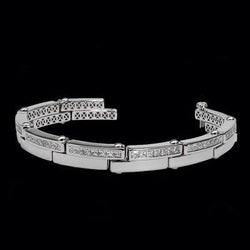 Men's Authentic Pavé Brilliant Diamond Chain Bracelet 9.45 ct