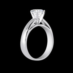 1.50 Carat Round Solitaire Cathedral Setting Natural Earth Mined Diamond Ring