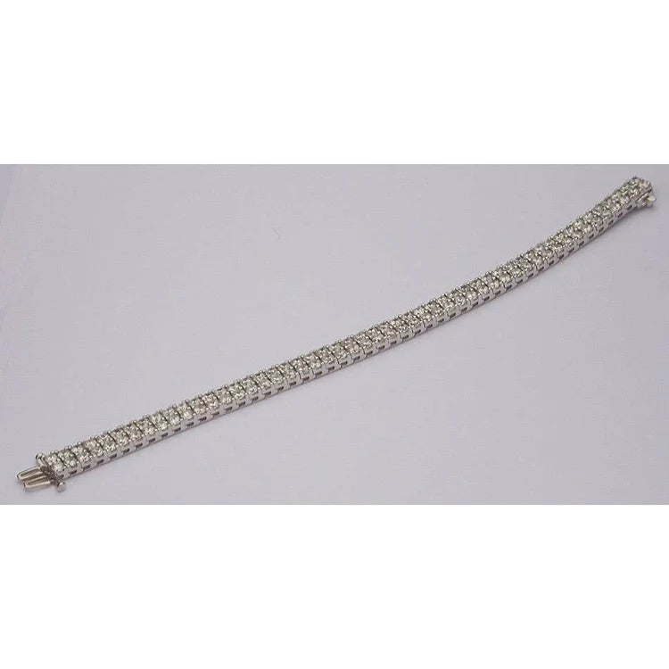 15 Carats Real Diamond Tennis Carpet Bracelet 