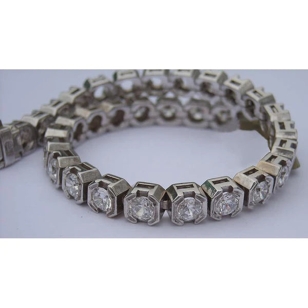 15 Carats Vs Real Diamond Half Bezel New Tennis Bracelet