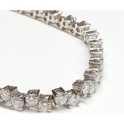 15 Ct Round Cut Lab Grown Diamonds Tennis Bracelet White Gold 14K Fine Jewelry