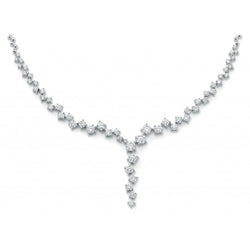 16 Carats Real Round Natural Earth Mined Diamond Women Jewelry Necklace Solid White Gold 14K