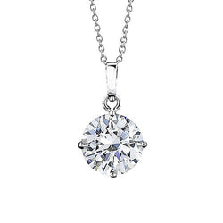 1 Carat G VS1 Real Solitaire Real Diamond Necklace Pendant White Gold 14K New