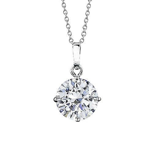 1 Carat G VS1 Real Solitaire Diamond Necklace Pendant White Gold 14K New