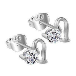 1 Carat Genuine Diamond Stud Earrings White Gold 14K