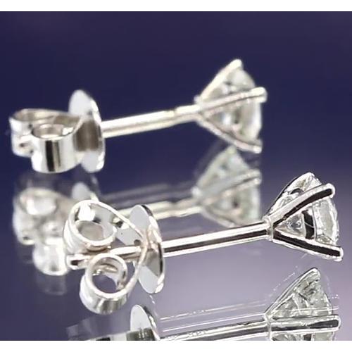  Natural Diamond Stud Martini Earring White Gold 14K