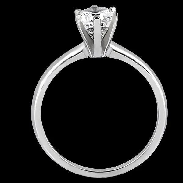 1 Carat Oval Real Diamond Solitaire Ring - Solitaire Ring-harrychadent.ca