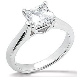 1 Carat Princess Cut Real Natural Earth Mined Diamond Solitaire Engagement Ring Jewelry New