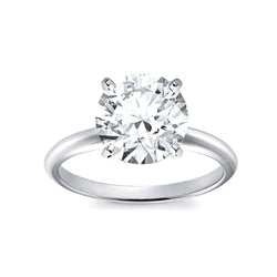 1 Carat Prong Set Solitaire Round Real Diamond Engagement Ring