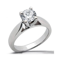 1 Carat Real Diamond Engagement Ring White Gold 14K New