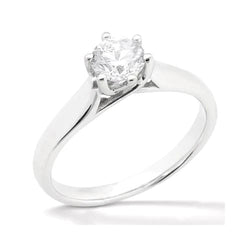 1 Carat Real Natural Earth Mined Diamond Solitaire 6 Prong Jewelry Engagement Ring