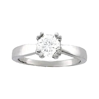 1 Carat Real Diamond Solitaire Engagement Ring White Gold 14K