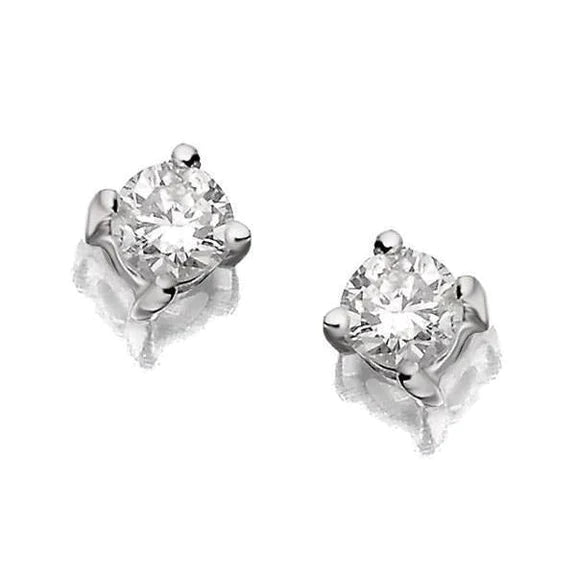 1 Carat Real Diamond Stud Earring Four Prong Setting Brilliant Cut Jewelry