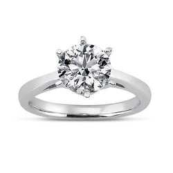 1 Carat Real Solitaire Diamond Engagement Ring