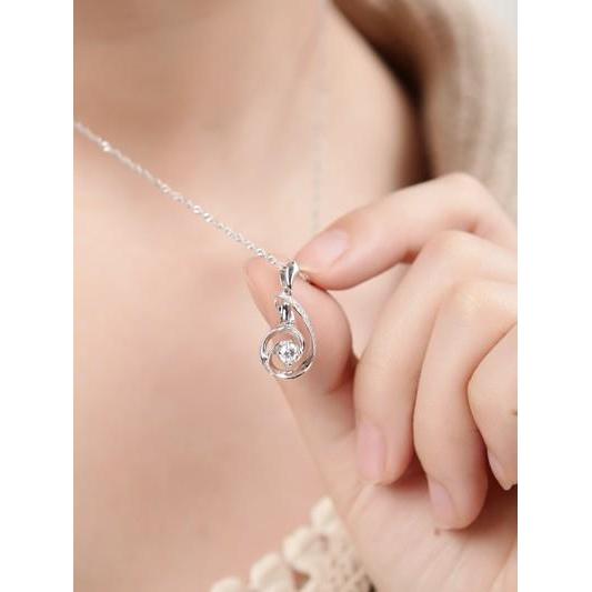 1 Carat Round Brilliant Cut Real Diamond Pendant Necklace